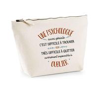 Astuccio per una psicologa anche impressionante | Borsa per il trucco idea regalo, beige, Astuccio da toilette