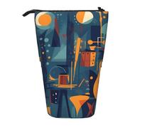 Astuccio per violoncello con supporto per matite e matite, telescopico, per cosmetici, cancelleria per scuola, ufficio, viaggi