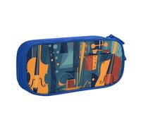 Astuccio per violoncello per ragazzi e ragazze con musica colorata grande astuccio per penne da scrivania organizer per cancelleria astuccio per scuola ufficio borsa per trucco con cerniera, rosa
