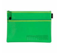 Astuccio piccolo Celco verde con nome con 2 chiusure sicure con zip di qualità 3