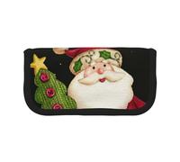 Astuccio piccolo con scritta "Merry Christmas", semplice astuccio, per matite estetiche, portapenne da ufficio, Nero , Taglia unica, Organizer per borse