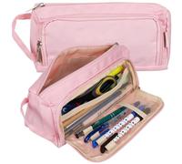 Astuccio scolastico rosa a doppio scomparto Maaleo