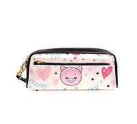Astuccio Pig With Heart On Dots Borsa Per Matite Con Cerniera Astuccio Portamatite Portatile Astuccio Scuola Per Ufficio Studenti Matite