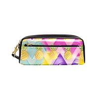 Astuccio Pineapples On Rainbow Color Lines Astucci Portamatite Con Scomparti Trucco Borsa Durevole Scatola Di Cancelleria Per Adulto Adolescente Università