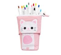 Astuccio Porta Matite Simpatico Gatto Con Organizer Telescopico Con Cernier | Portapenne In Piedi Per La Scuola, L'ufficio, I Viaggi, Gli Studenti Degli Impiegati