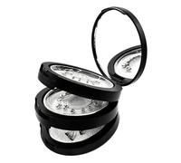Astuccio Portaciglia,Organizer Cosmetico Rotondo A Tre Scomparti - Portaciglia Finte E Contenitore Per Make-Up,Orecchini, Forcine, Viaggi, Vacanze, Gite Fuori Porta e Pendolarismo