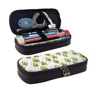 Astuccio portamatite, astuccio in pelle di grande capacità, carino cartone animato pere, borsa per il trucco per donne e uomini, Pere del fumetto, Taglia unica