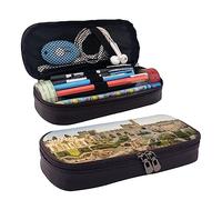 Astuccio portamatite, astuccio in pelle di grande capacità, carino cartone animato pere, borsa per il trucco per donne e uomini, Israele alla Torre, Taglia unica
