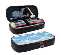 Astuccio portamatite, astuccio in pelle di grande capacità, grazioso astuccio per trucchi con albero della foresta per donne e uomini, Rainbow Cartoon, Taglia unica