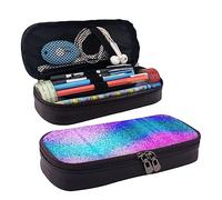 Astuccio portamatite, astuccio in pelle di grande capacità, grazioso astuccio per trucchi con delfini, per donne e uomini, Glitter Paillettes Spot, Taglia unica