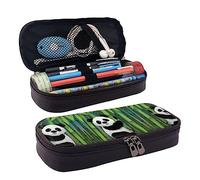 Astuccio portamatite, astuccio in pelle di grande capacità, grazioso astuccio per trucchi con tartaruga marina, per donne e uomini, Curioso Baby Panda, Taglia unica