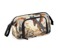 Astuccio portamatite di grande capacità, astuccio per penne portatile, regalo cosmetico per ufficio, scuola, adolescenti, ragazze, ragazzi, vari dinosauri montagna, Vari Dinosaur Mountain, Taglia