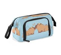 Astuccio portamatite di grande capacità, astuccio portapenne, astuccio per cosmetici, regalo per ufficio, scuola, adolescenti, ragazze, ragazzi, capybara I Am So Tired, Capybara Sono Così Stanco