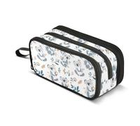 Astuccio portamatite grande capacità con cerniera astuccio portatile per adolescenti per studenti universitari scuola preppy divertente koala bianco