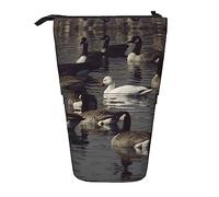 Astuccio portamatite, grazioso astuccio per matite retrattile, astuccio per matite a forma di pipistrello di Halloween, borsa organizer per cancelleria, Oca, Taglia unica, Ewfffd