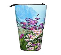 Astuccio portamatite, grazioso astuccio per matite retrattile, borsa organizer per cancelleria con ananas tropicale, Fiori selvatici., Taglia unica, Ewfffd