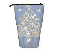 Astuccio portamatite, grazioso astuccio per matite retrattile, borsa organizer per cancelleria Grove Forest, Conchiglia di Natale, Taglia unica, Ewfffd