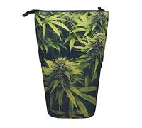 Astuccio portamatite, grazioso astuccio per matite retrattile, borsa organizer per cancelleria verde erbaccia