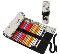 Astuccio Portamatite Oceanwin 72 Fori Roll Up Portapenne, Retro Matite Accessori Wrap, Studenti Cancelleria Borsa per Artista, Scuola, Ufficio