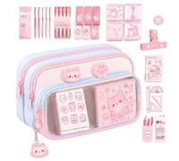 Astuccio Portamatite Per Ragazze Pochette con Cerniera Grande Capacità per | Astuccio Portapenne Per La Scuola Per Aula Scolastica Università Viaggio Studio Cosmetici Casa Biblioteca