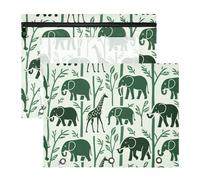 Astuccio portamatite, tascabile, formato A4, 2 pezzi, per insegnanti, classe, animali della giungla, elefante, giraffa, verde, per documenti