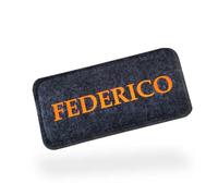 Astuccio Portaocchiali in Feltro colore Antracite con Nome Personalizzato