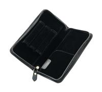Astuccio portapenne, astuccio compatto, tre scomparti per penne per diari artistici, organizer multiuso per matite, matite, cancelleria da viaggio, per ufficio e scuola, Nero , Refer to description