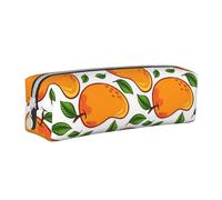 Astuccio portapenne, astuccio portapenne in pelle, astuccio portapenne, organizer per cancelleria, astuccio portapenne, Frutto Del Modello Di Mango E Foglie