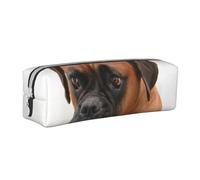 Astuccio portapenne, astuccio portapenne in pelle, astuccio portapenne, organizer per cancelleria, astuccio portapenne, Cane Boxer Con La Faccia Triste