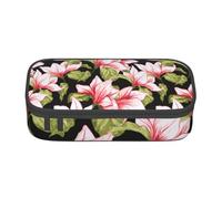 Astuccio portapenne, astuccio portapenne stampato di grande capacità, portapenne per ufficio e scuola,Modello Senza Cuciture Con Fiore Di Magnolia