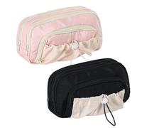 Astuccio Portapenne Astuccio Scolastico | Organizzatore Scrittoio con Doppia Cerniera e Cordino per Materiale Scolastico