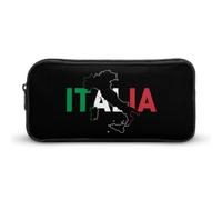Astuccio portapenne con bandiera e mappa dell'Italia, borsa portatile con c