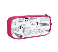 Astuccio portapenne con cerniera, con simpatico cane bassotto, astuccio blu di grande capacità, per scuola, ufficio e viaggi, rosa, Taglia unica, Organizer per borse