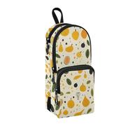 Astuccio portapenne con foglie di pera, grande capacità, con scomparto per studenti, a forma di zainetto, organizer per cancelleria, astuccio per matite e pennarelli, per scuola, ufficio, lavoro,
