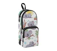 Astuccio portapenne con koala addormentati, grande capacità, con scomparto per studenti, a forma di zainetto, organizer per cancelleria, astuccio per matite e pennarelli, per scuola, ufficio, lavoro,