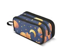 Astuccio portapenne con motivo cielo stellato, grande capacità, per ragazzi e ragazze, con 3 scomparti, per studenti, cancelleria, per scuola, ufficio, lavoro, Gli orsi dormono nel cielo stellato,