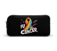 Astuccio portapenne con nastro arcobaleno "Fck Cancer", borsa portatile con