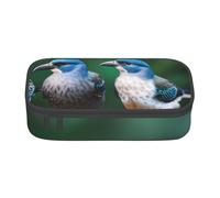 Astuccio portapenne con stampa arcobaleno e stelle, grande capacità, con 4 scomparti, per uomini e donne, Due uccellini., Taglia unica, Organizer per borse