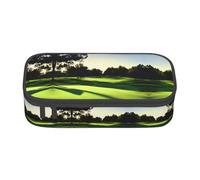 Astuccio portapenne con stampa di teschi e rose viola, grande capacità, con 4 scomparti, per uomini e donne, Campo da golf., Taglia unica, Organizer per borse