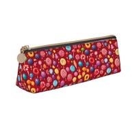 Astuccio portapenne con stampa lecca-lecca per studenti, per scuola, viaggi, ufficio, scrivania, bianco, Taglia unica