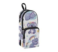 Astuccio portapenne con unicorno e koala, grande capacità, con scomparto per studenti, a forma di zainetto, organizer per cancelleria, astuccio per matite e pennarelli, per scuola, ufficio, lavoro,