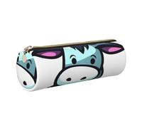 Astuccio portapenne di grande capacità, astuccio portapenne in pelle con simpatico cartone animato a forma di mucca, astuccio portatile, astuccio portapenne estetico, astuccio portatrucchi carino, ast