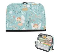 Astuccio portapenne di grande capacità, con cerniera, multiuso, per studenti universitari, scuole medie, fate e safari, colore da sogno