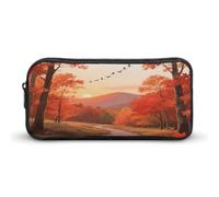 Astuccio portapenne di grande capacità con stampa "Acero al crepuscolo", borsa portaoggetti per cancelleria da ufficio, utilizzabile come astuccio portapenne, accessori per ufficio, borsa per cosmetic