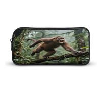 Astuccio portapenne di grande capacità con stampa di scimmie urlatrici, borsa portaoggetti per ufficio, può essere utilizzato come astuccio portapenne, accessori per ufficio, borsa per cosmetici, adat