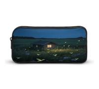 Astuccio portapenne di grande capacità Firefly Cabin stampato, borsa portaoggetti per cancelleria da ufficio, può essere utilizzato come astuccio portapenne, accessori per ufficio, borsa per cosmetici