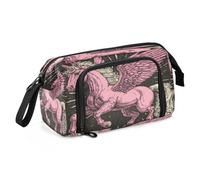 Astuccio portapenne di grande capacità, in tela, per trucchi, penne, per ufficio, università, scuola, bambini, adolescenti, studenti, motivo unicorno (7), Motivo Unicorno (7), Taglia unica, Cartoni