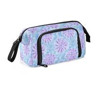 Astuccio portapenne di grande capacità, in tela, per trucchi, penne, per ufficio, università, scuola, bambini, adolescenti, studenti, motivo a piastrelle colorate, Colore Tile Pattern Tie Dye Pattern,