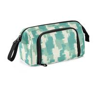 Astuccio portapenne di grande capacità, in tela, per trucchi, penne, per ufficio, università, scuola, bambini, adolescenti, studenti, motivo tie dye verde, Motivo verde tie dye, Taglia unica, Cartoni