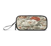 Astuccio portapenne di grande capacità, per ragazze, per adolescenti, asilo, multifunzionale, floreale, peonie, gardenia, farfalle, api